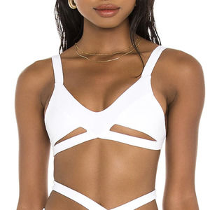 Indah Nova White Bikini Strappy CutoutTop Size Medium NEW. The small is used